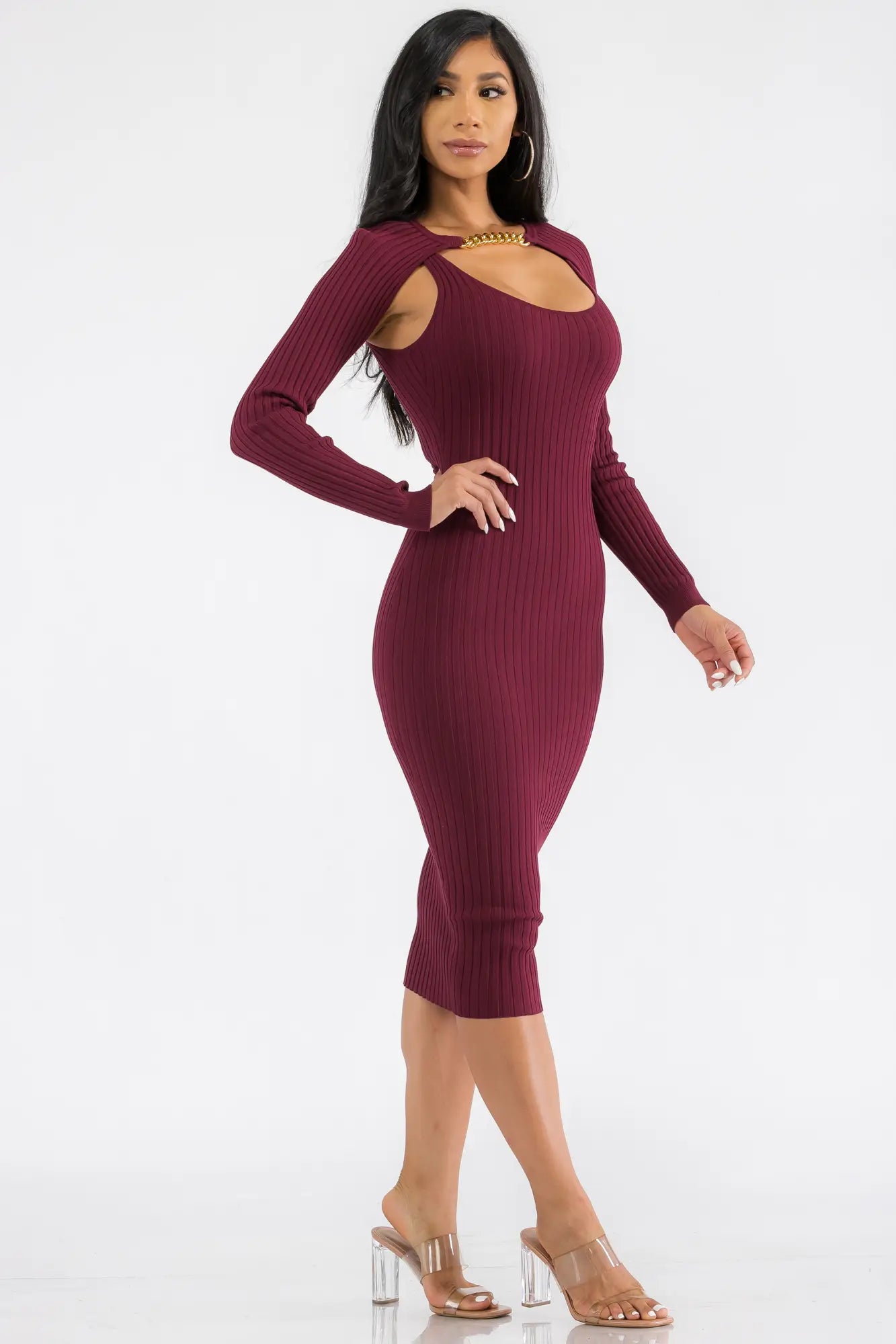 Burgundy on sale dress sweater